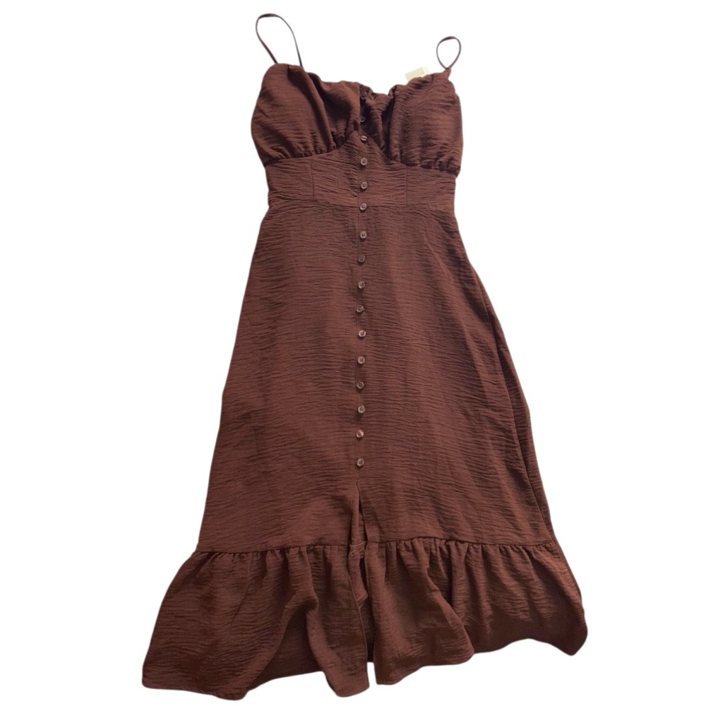 New No Boundaries Midi Dress in Rich Brown